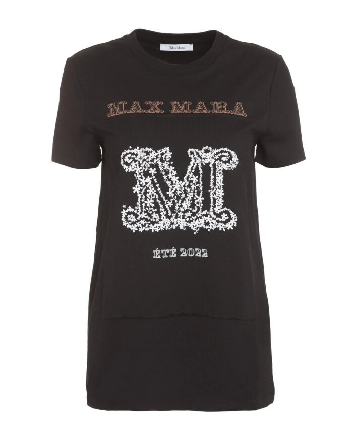 Max Mara Logo Printed Crewneck T-Shirt