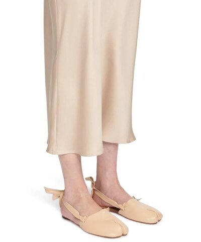 Maison Margiela Tabi Ballerina Shoes, Beige