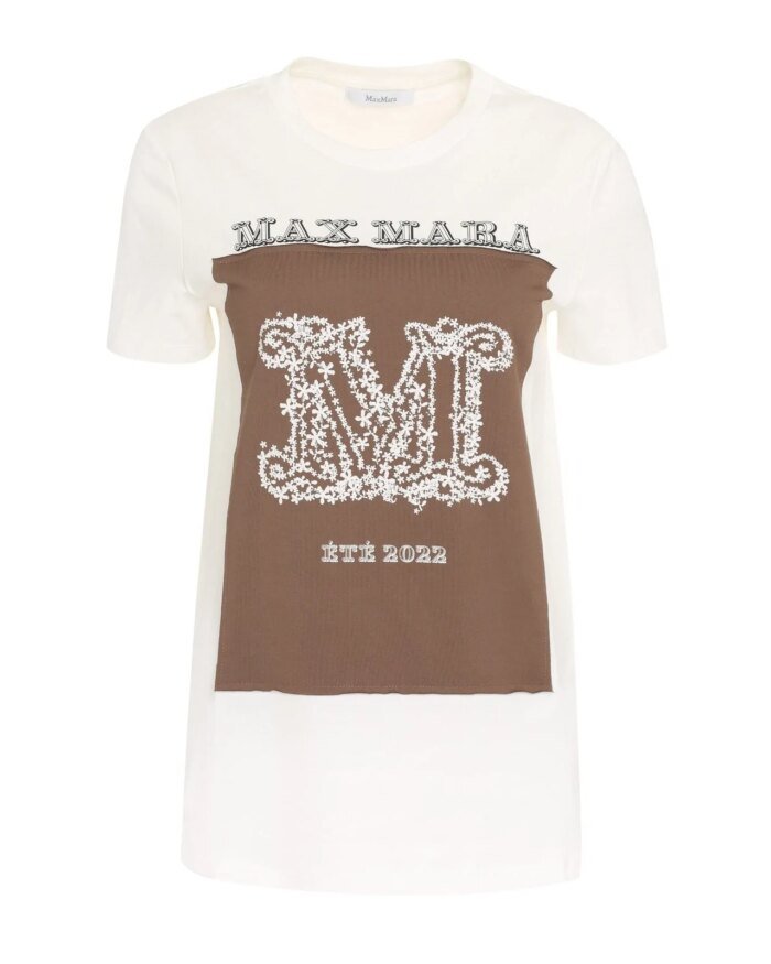 Max Mara Logo Printed Crewneck T-Shirt