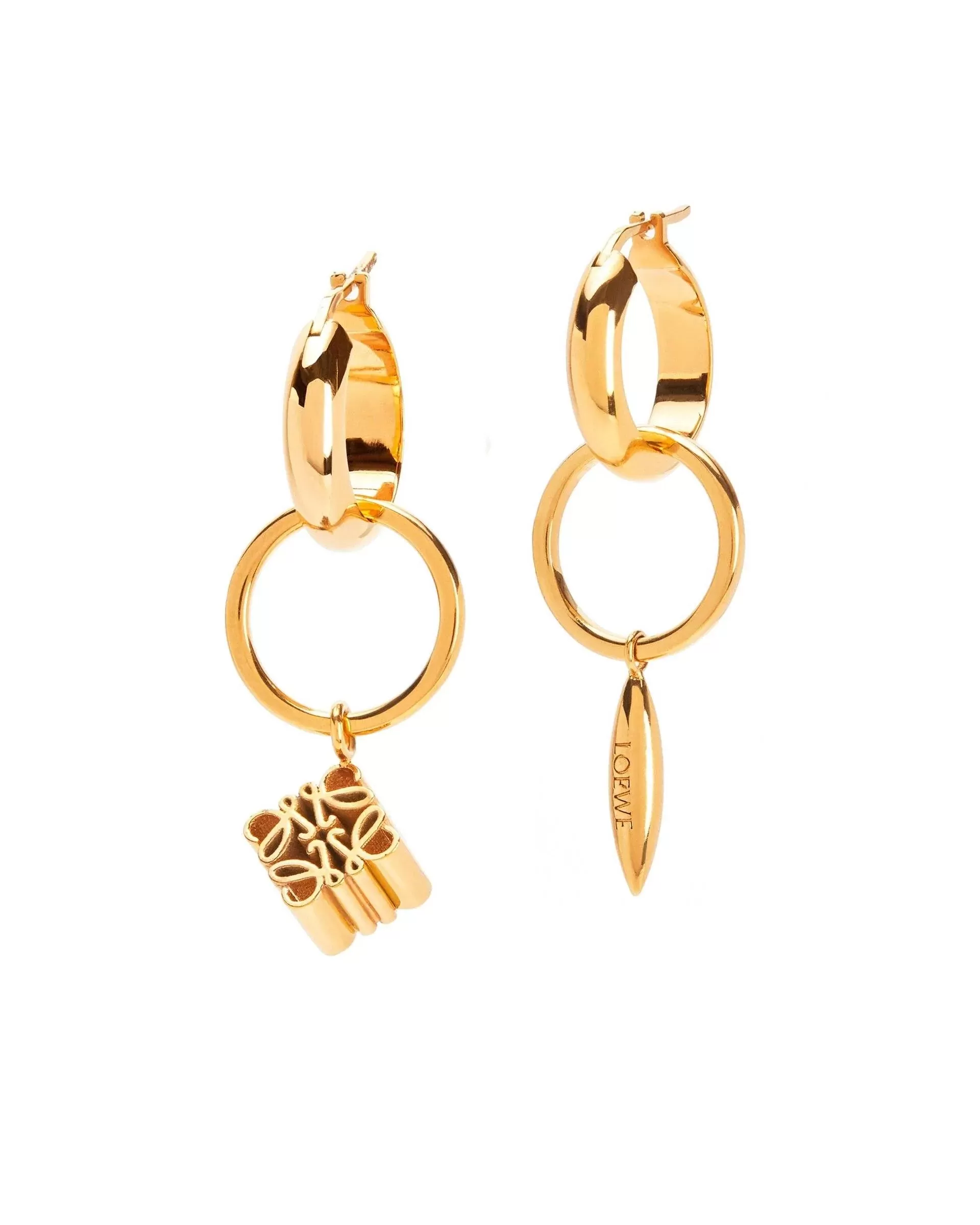 Loewe Anagram Asymmetric Earrings