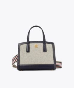 Tory Burch Walker Canvas Micro Satchel, Tory Navy