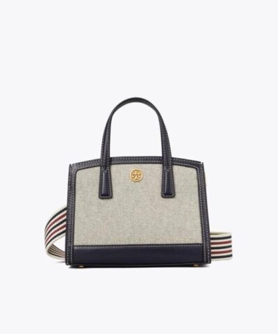 Tory Burch Walker Canvas Micro Satchel, Tory Navy