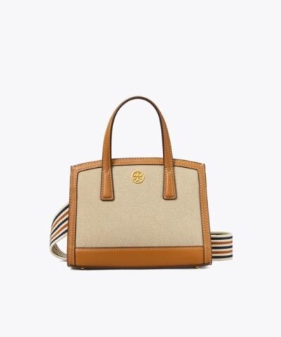 Tory Burch Walker Canvas Micro Satchel, Kobicha