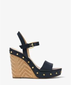 MICHAEL MICHAEL KORS Ellen Leather Wedge Sandals