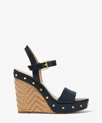 MICHAEL MICHAEL KORS Ellen Leather Wedge Sandals