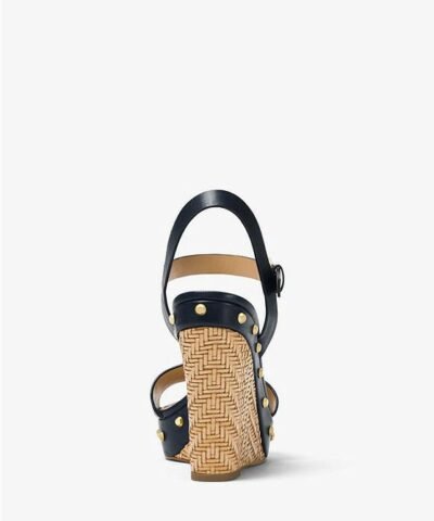 MICHAEL MICHAEL KORS Ellen Leather Wedge Sandals