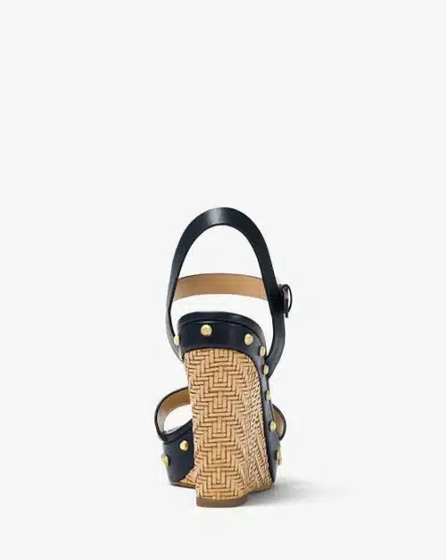 MICHAEL MICHAEL KORS Ellen Leather Wedge Sandals