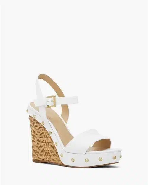 MICHAEL MICHAEL KORS Ellen Leather Wedge Sandals