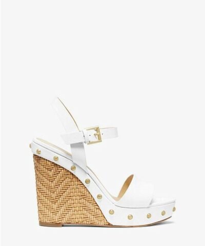 MICHAEL MICHAEL KORS Ellen Leather Wedge Sandals