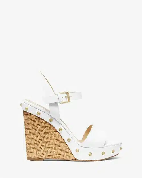 MICHAEL MICHAEL KORS Ellen Leather Wedge Sandals