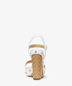 MICHAEL MICHAEL KORS Ellen Leather Wedge Sandals
