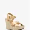 MICHAEL MICHAEL KORS Kady Metallic Leather Wedge Sandals