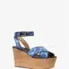 MICHAEL MICHAEL KORS Abbott Tie-Dye Canvas Wedge Sandals