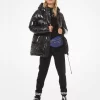 MICHAEL Michael Kors Hooded & Quilted Cire Down Jacket In Black