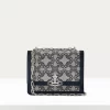 Vivienne Westwood Debbie Medium Bag With Flap In Blue