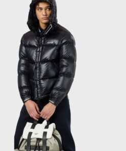 Emporio Armani Quilted Down Jacket In Shiny Nylon