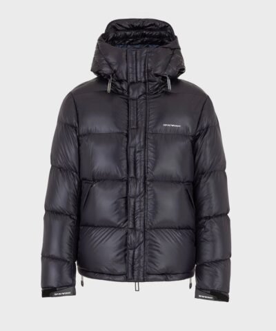 Emporio Armani Quilted Down Jacket In Shiny Nylon