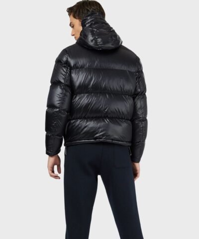 Emporio Armani Quilted Down Jacket In Shiny Nylon