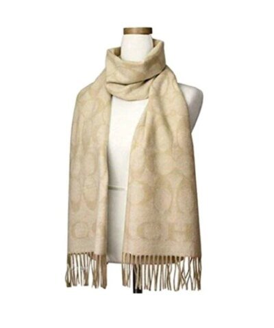 Coach Signature Oversized Muffler. Camel