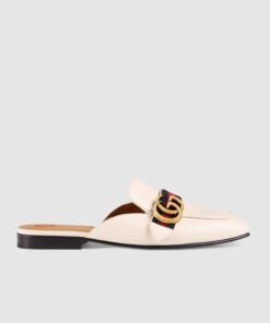 Gucci Leather Slipper, White
