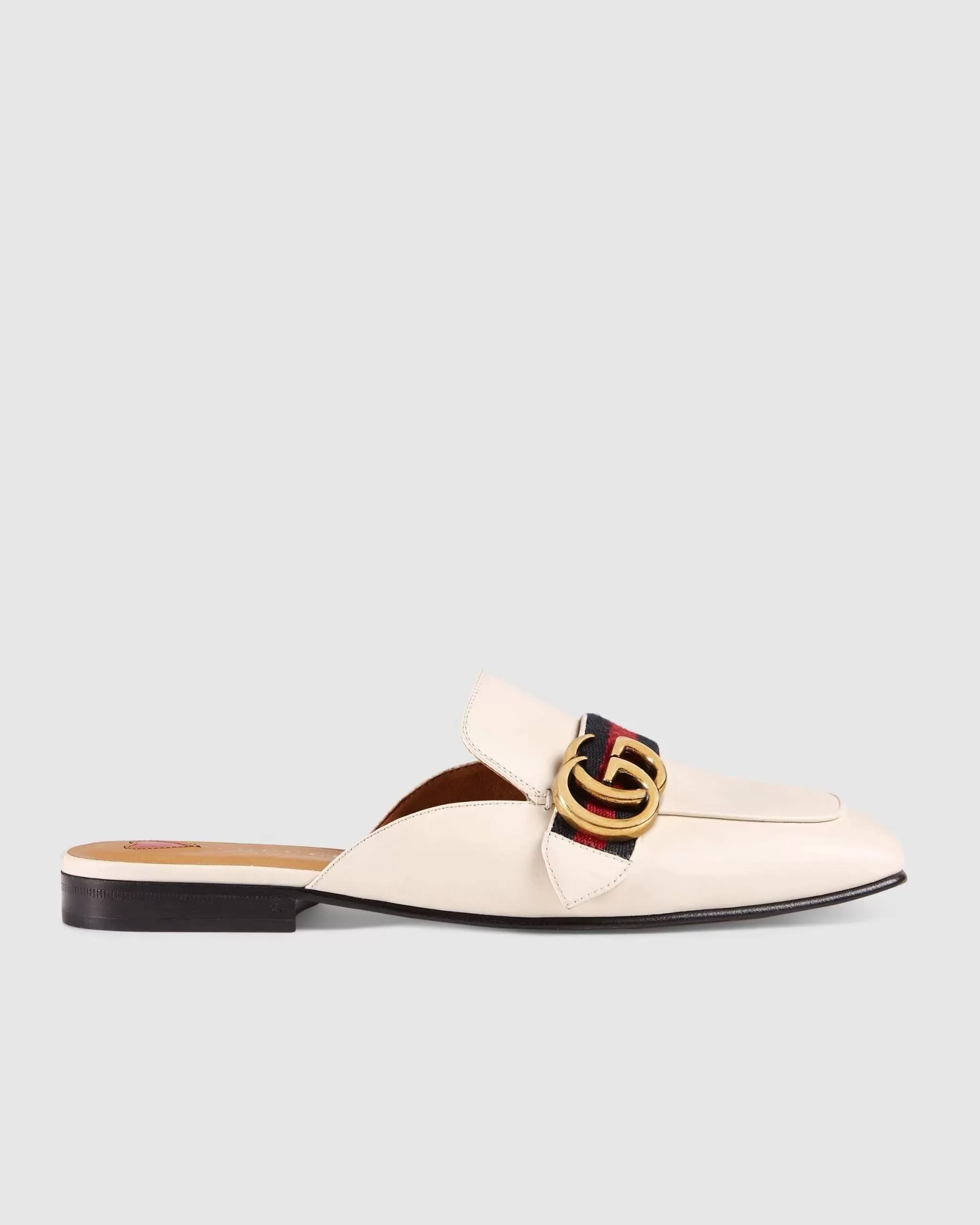 Gucci Leather Slipper, White