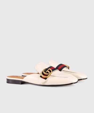 Gucci Leather Slipper, White