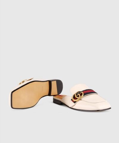 Gucci Leather Slipper, White