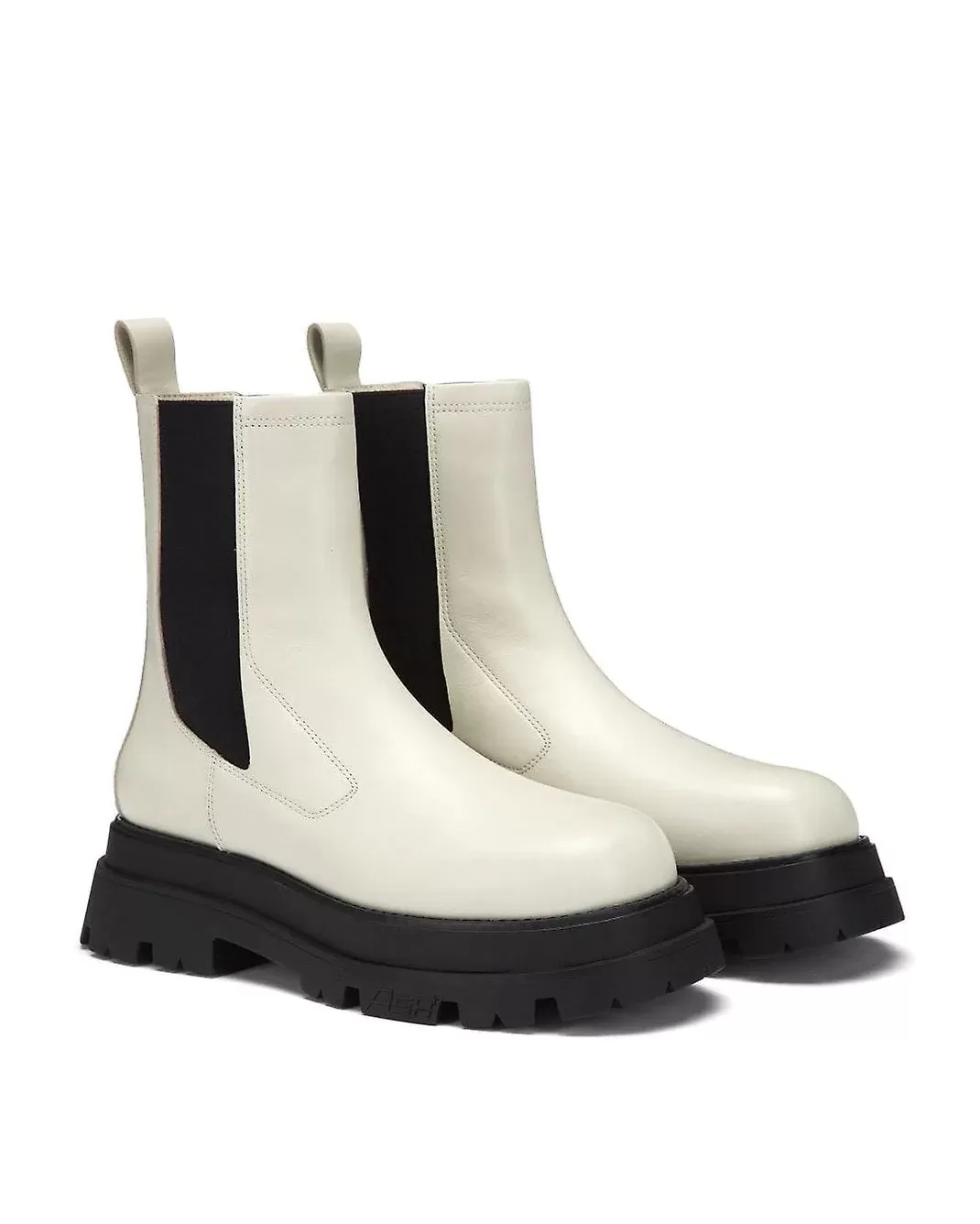 Ash Elite Tall Boots In White Leather