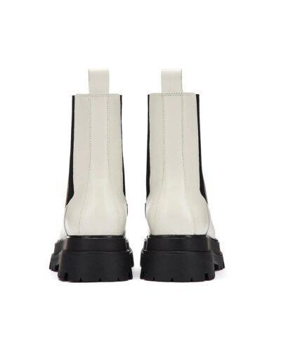Ash Elite Tall Boots In White Leather