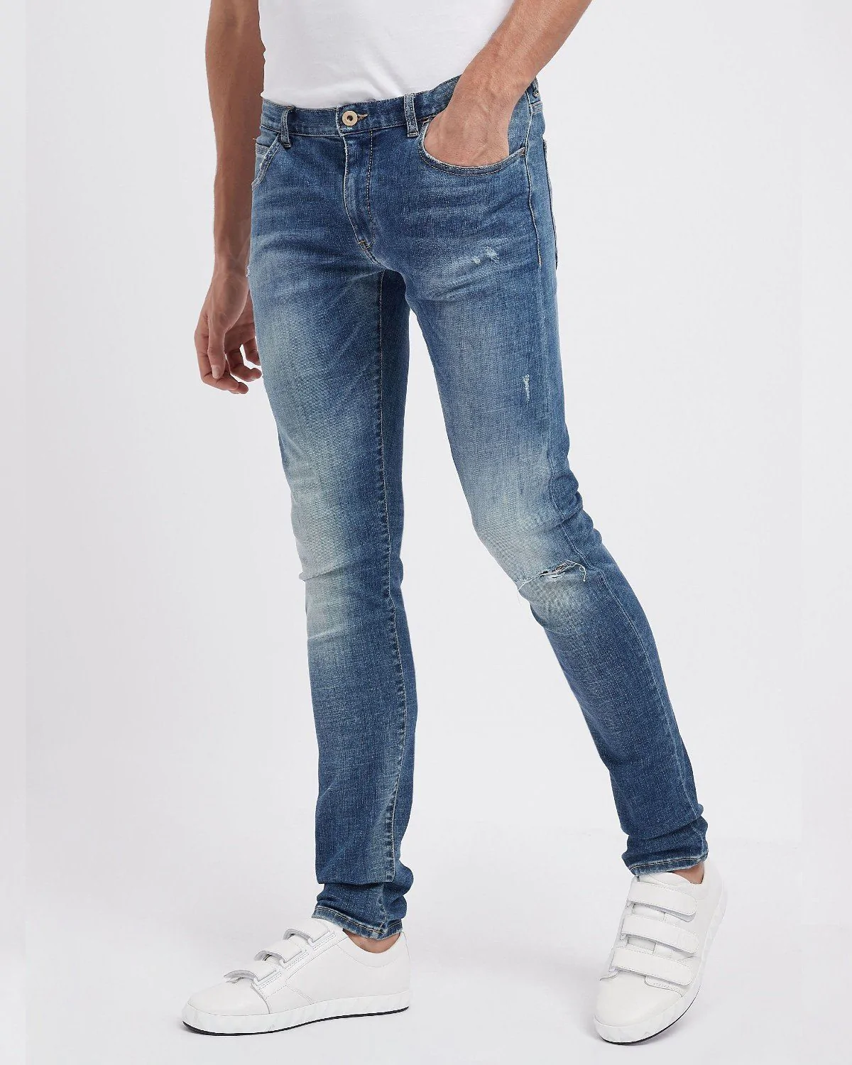 Emporio Armani J10 Extra Slim-Fit Cotton Twill Denim Jeans