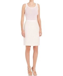 Akris punto Sleeveless Wool Shell, Ivory