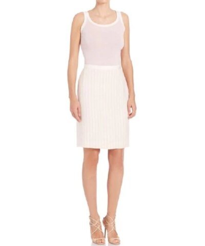 Akris punto Sleeveless Wool Shell, Ivory