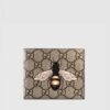 Gucci Bee Print GG Supreme Wallet