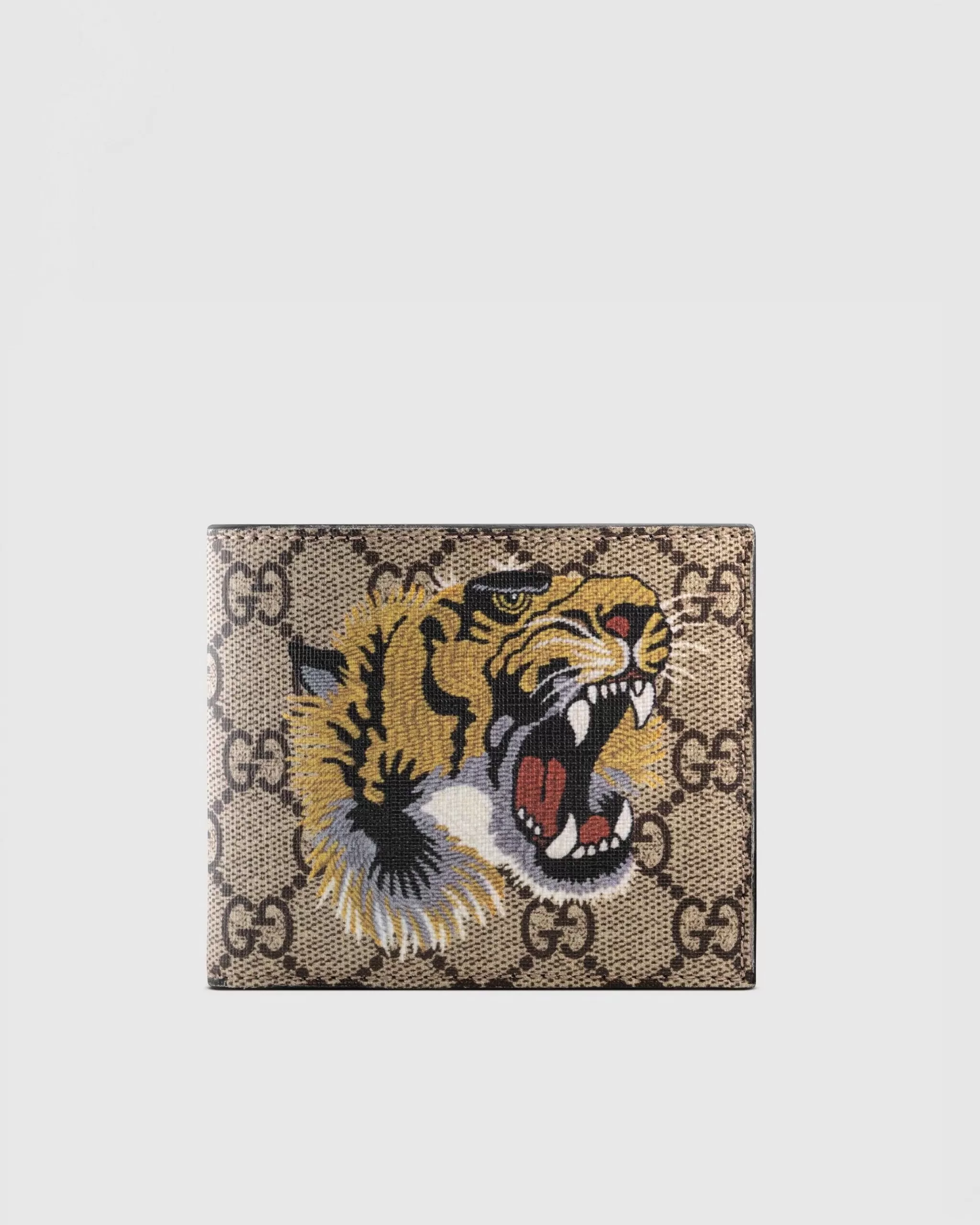 Gucci Tiger Print GG Supreme Wallet