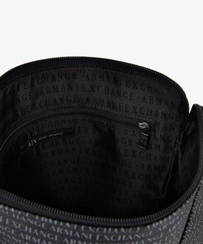 Armani Exchange Graffiti Logo Fabric Shoulder Bag