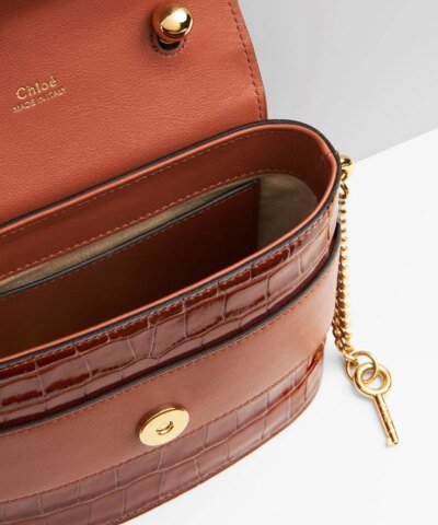 Chloe Small Aby Lock Crocodile-Effect Bag