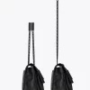 Saint Laurent Medium Niki Croc-Embossed Leather Shoulder Bag