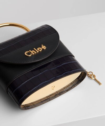 Chloe Small Aby Lock Crocodile-Effect Bag