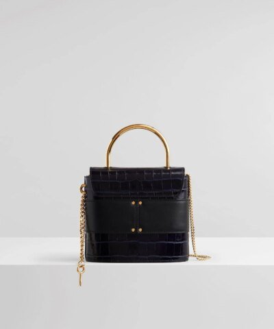 Chloe Small Aby Lock Crocodile-Effect Bag