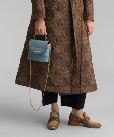 Chloe Small Aby Lock Crocodile-Effect Bag