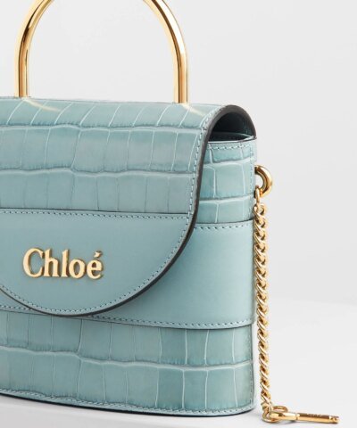 Chloe Small Aby Lock Crocodile-Effect Bag