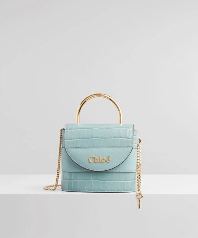 Chloe Small Aby Lock Crocodile-Effect Bag