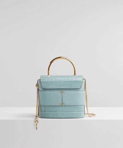 Chloe Small Aby Lock Crocodile-Effect Bag