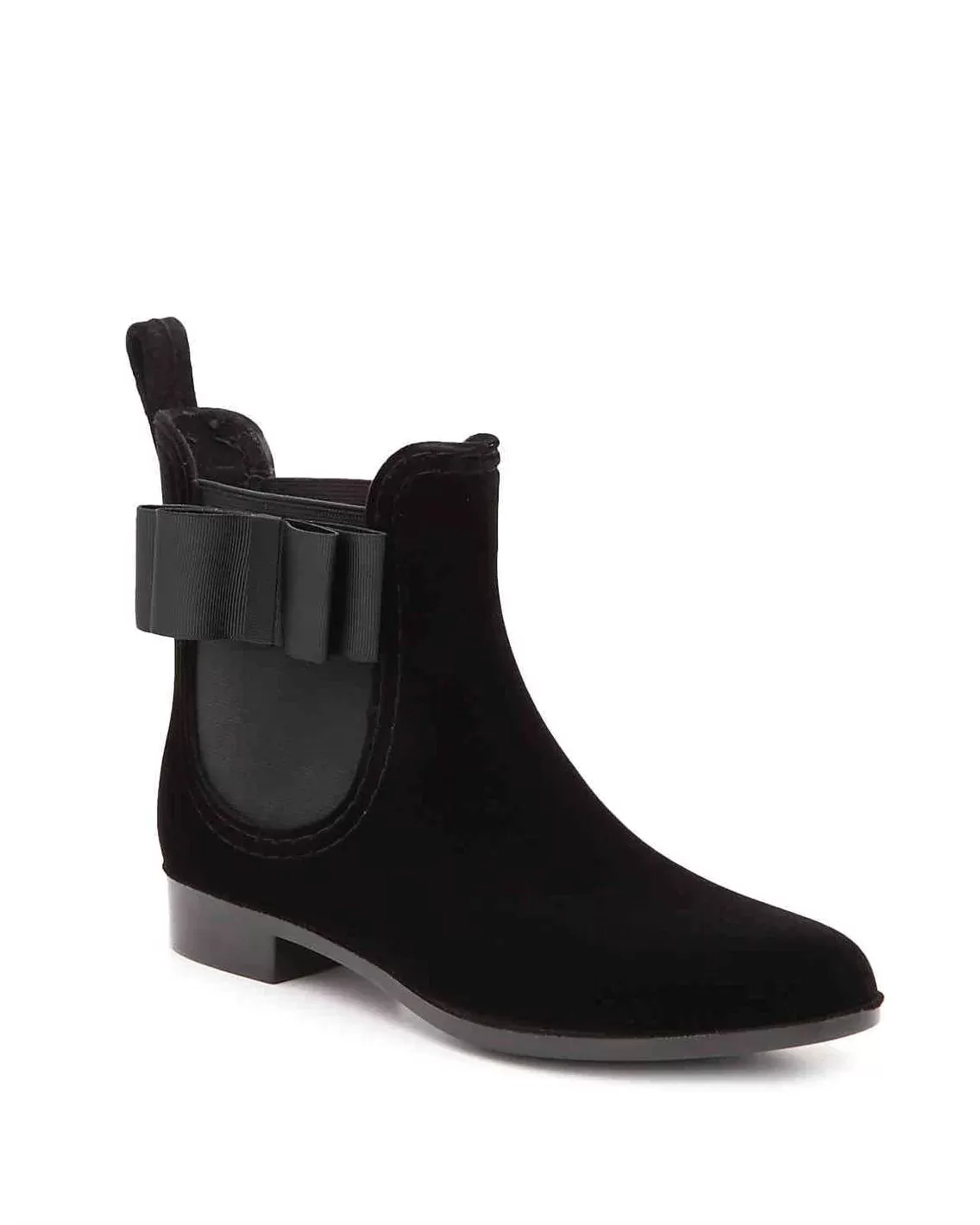 Joie Reagan Water-Resistant Velvet Almond Toe Booties