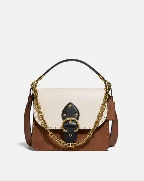 Coach Beat Shoulder Bag In Colorblock With Rivets