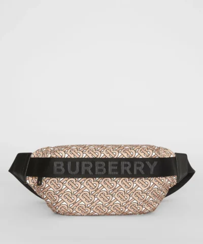 Burberry Medium Monogram Print Bum Bag, Beige