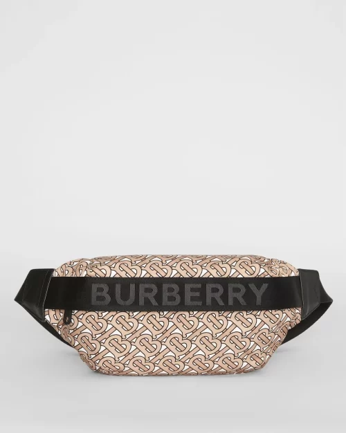 Burberry Medium Monogram Print Bum Bag, Beige