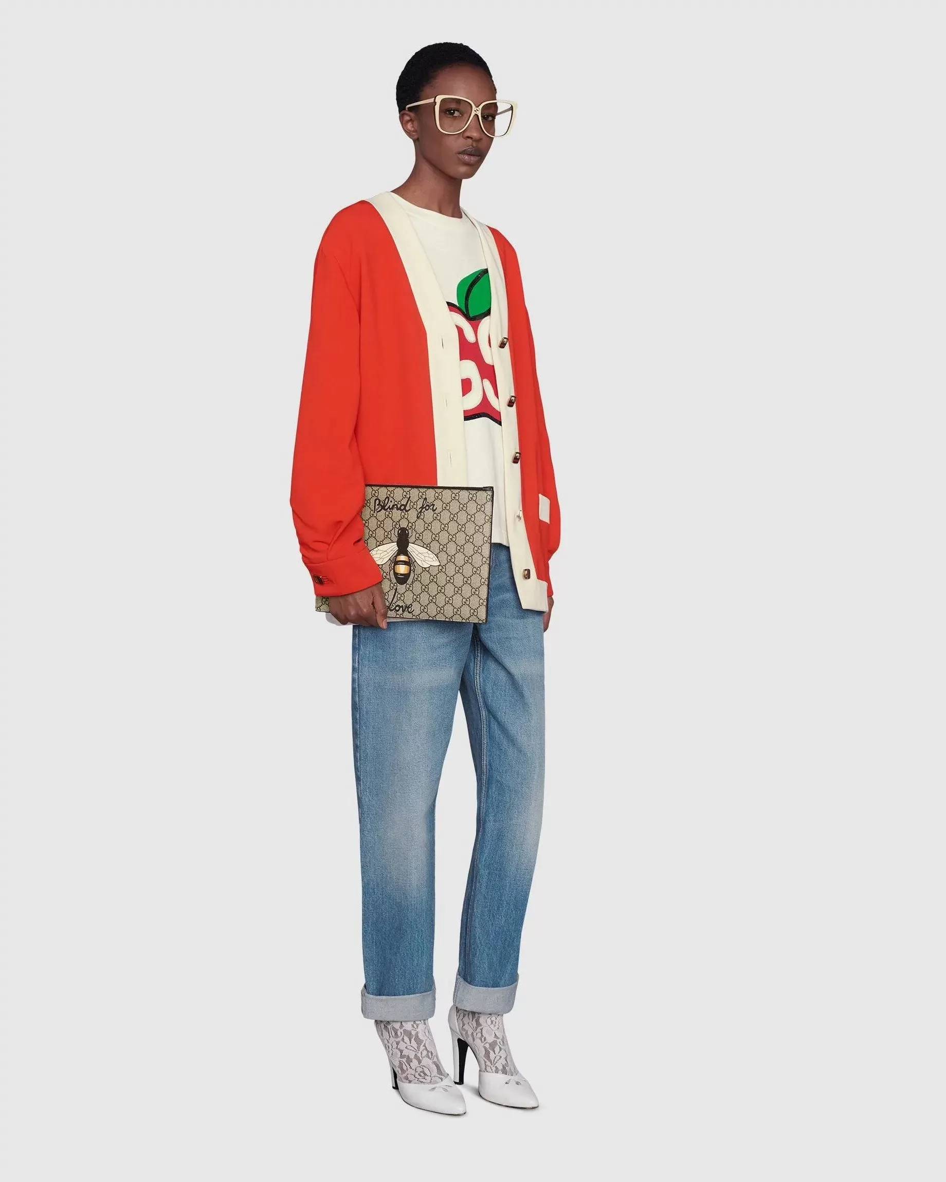 Gucci Bestiary Pouch With Bee