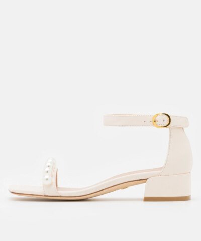 Stuart Weitzman Nudist June Square Sandals, Seashell