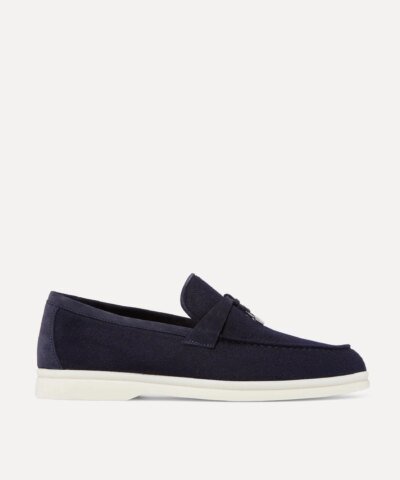 Loro Piana Summer Charms Walk Suede Loafers